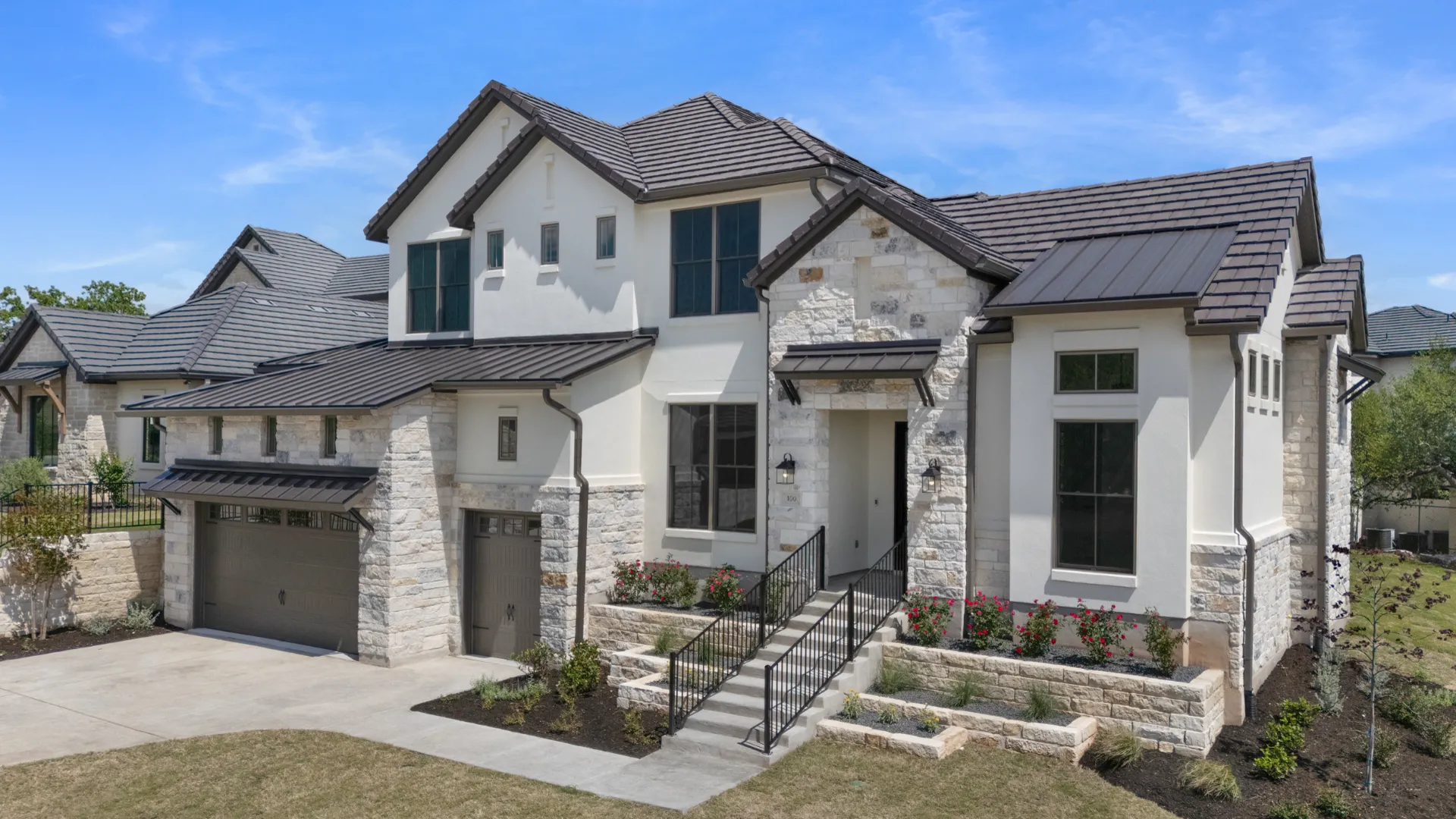 Aerial view of the corner lot in Cimarron Hills