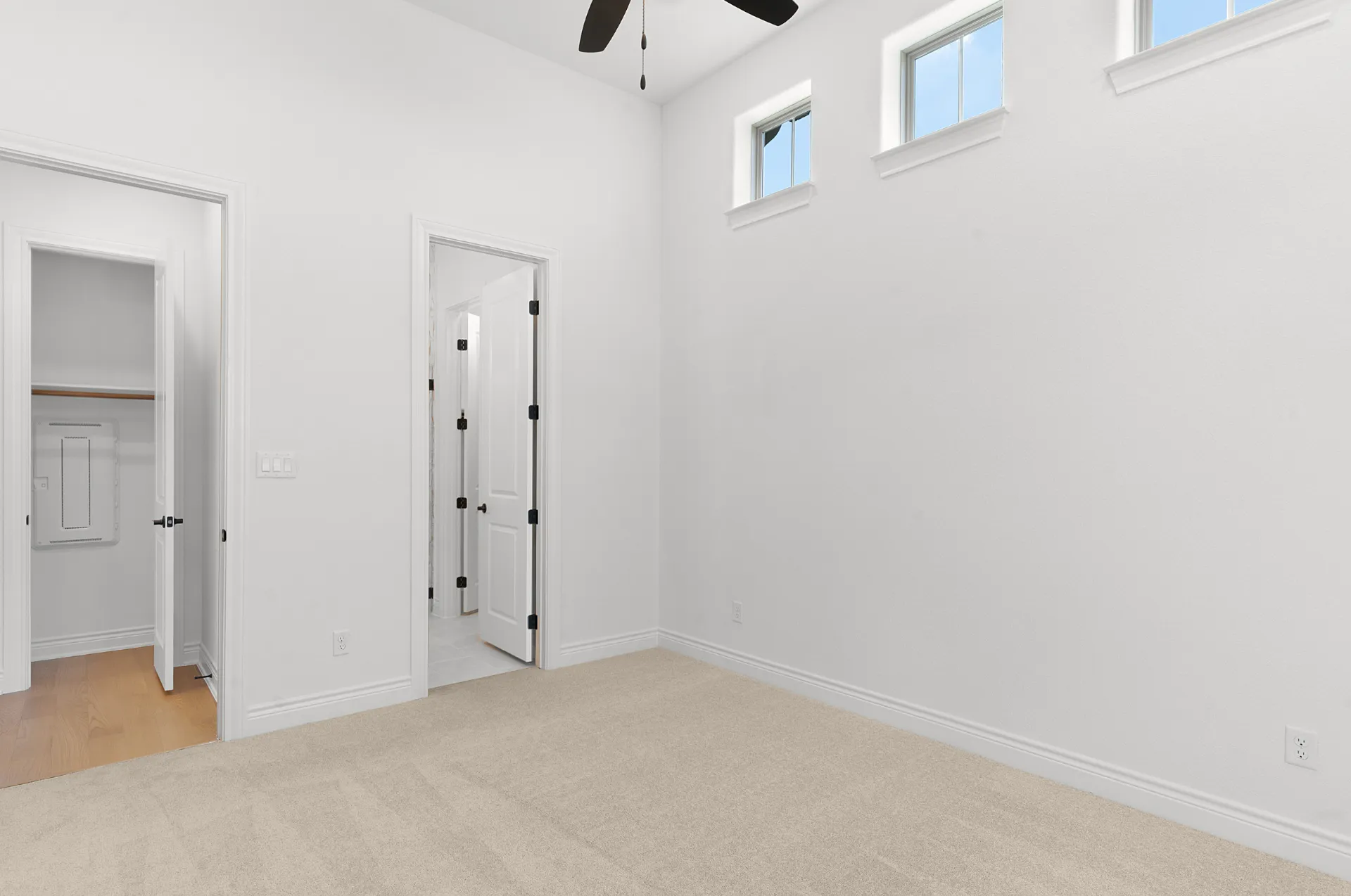 Bedroom suite with walk-in closet and ensuite