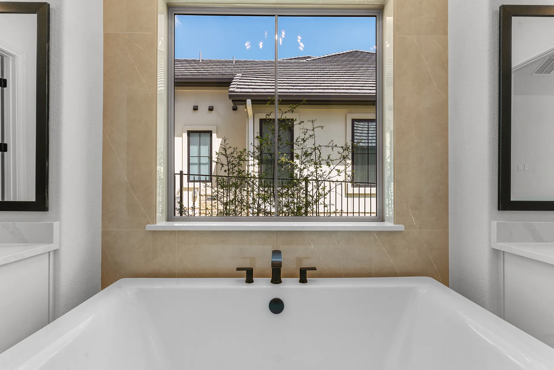 Primary bath freestanding soaking tub
